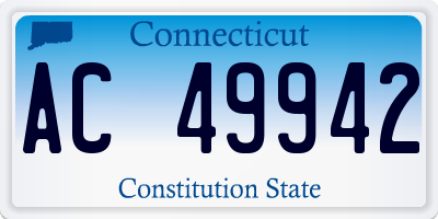 CT license plate AC49942