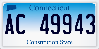 CT license plate AC49943