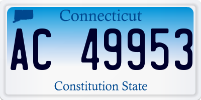 CT license plate AC49953