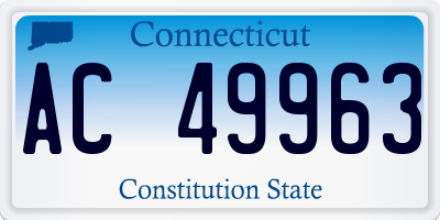 CT license plate AC49963