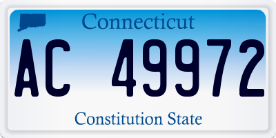 CT license plate AC49972