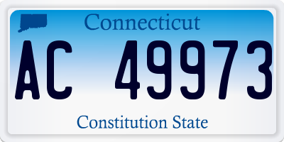 CT license plate AC49973