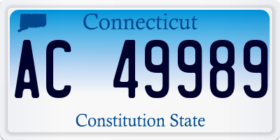 CT license plate AC49989