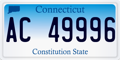 CT license plate AC49996