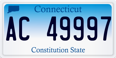 CT license plate AC49997