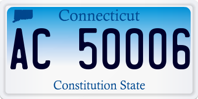 CT license plate AC50006