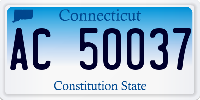 CT license plate AC50037