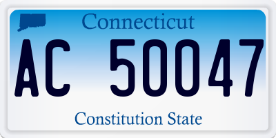 CT license plate AC50047