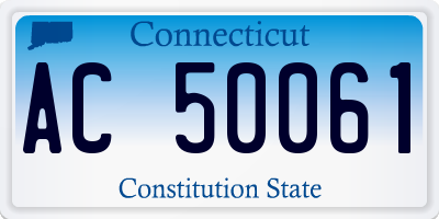 CT license plate AC50061