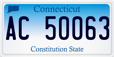 CT license plate AC50063