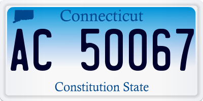 CT license plate AC50067