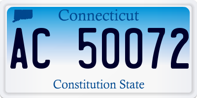 CT license plate AC50072