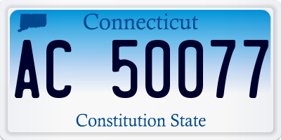 CT license plate AC50077