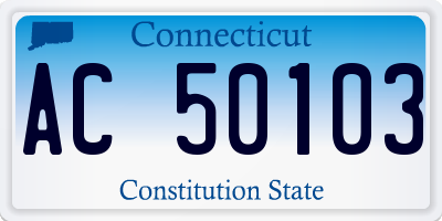 CT license plate AC50103