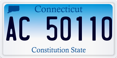 CT license plate AC50110