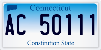 CT license plate AC50111