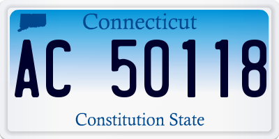 CT license plate AC50118