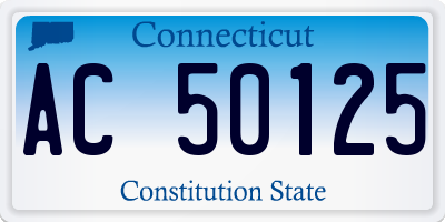 CT license plate AC50125