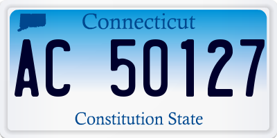 CT license plate AC50127
