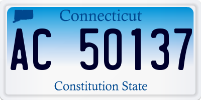 CT license plate AC50137
