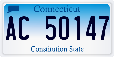 CT license plate AC50147