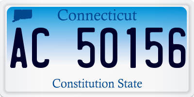 CT license plate AC50156