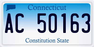 CT license plate AC50163