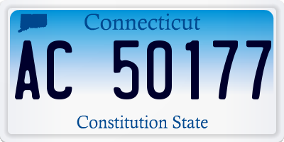CT license plate AC50177