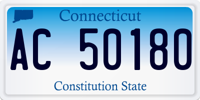 CT license plate AC50180