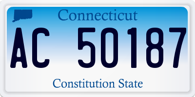 CT license plate AC50187