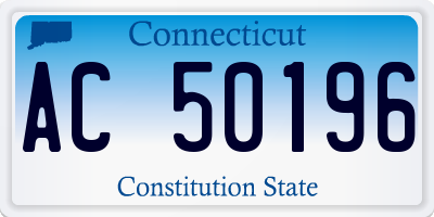 CT license plate AC50196