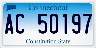 CT license plate AC50197