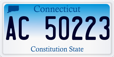 CT license plate AC50223