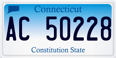 CT license plate AC50228