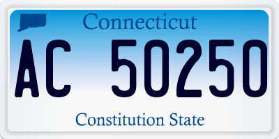 CT license plate AC50250