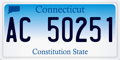 CT license plate AC50251