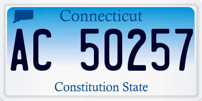 CT license plate AC50257