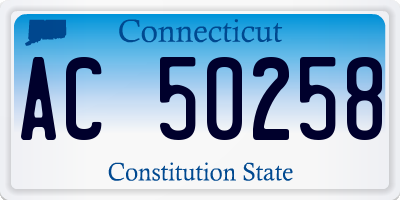 CT license plate AC50258