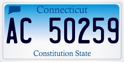 CT license plate AC50259