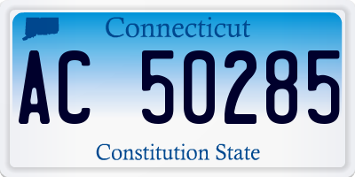 CT license plate AC50285