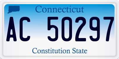 CT license plate AC50297