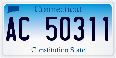 CT license plate AC50311