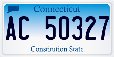 CT license plate AC50327
