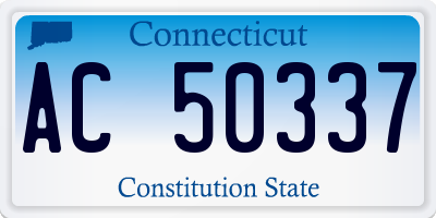 CT license plate AC50337