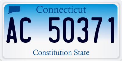 CT license plate AC50371