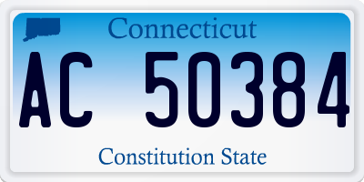 CT license plate AC50384