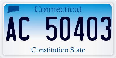 CT license plate AC50403