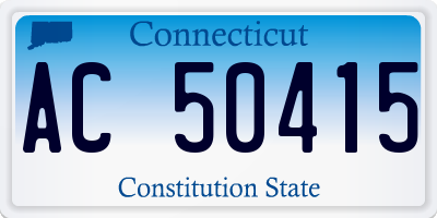 CT license plate AC50415