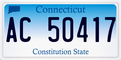 CT license plate AC50417