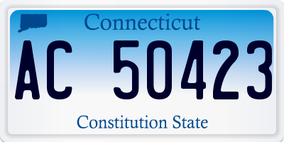 CT license plate AC50423